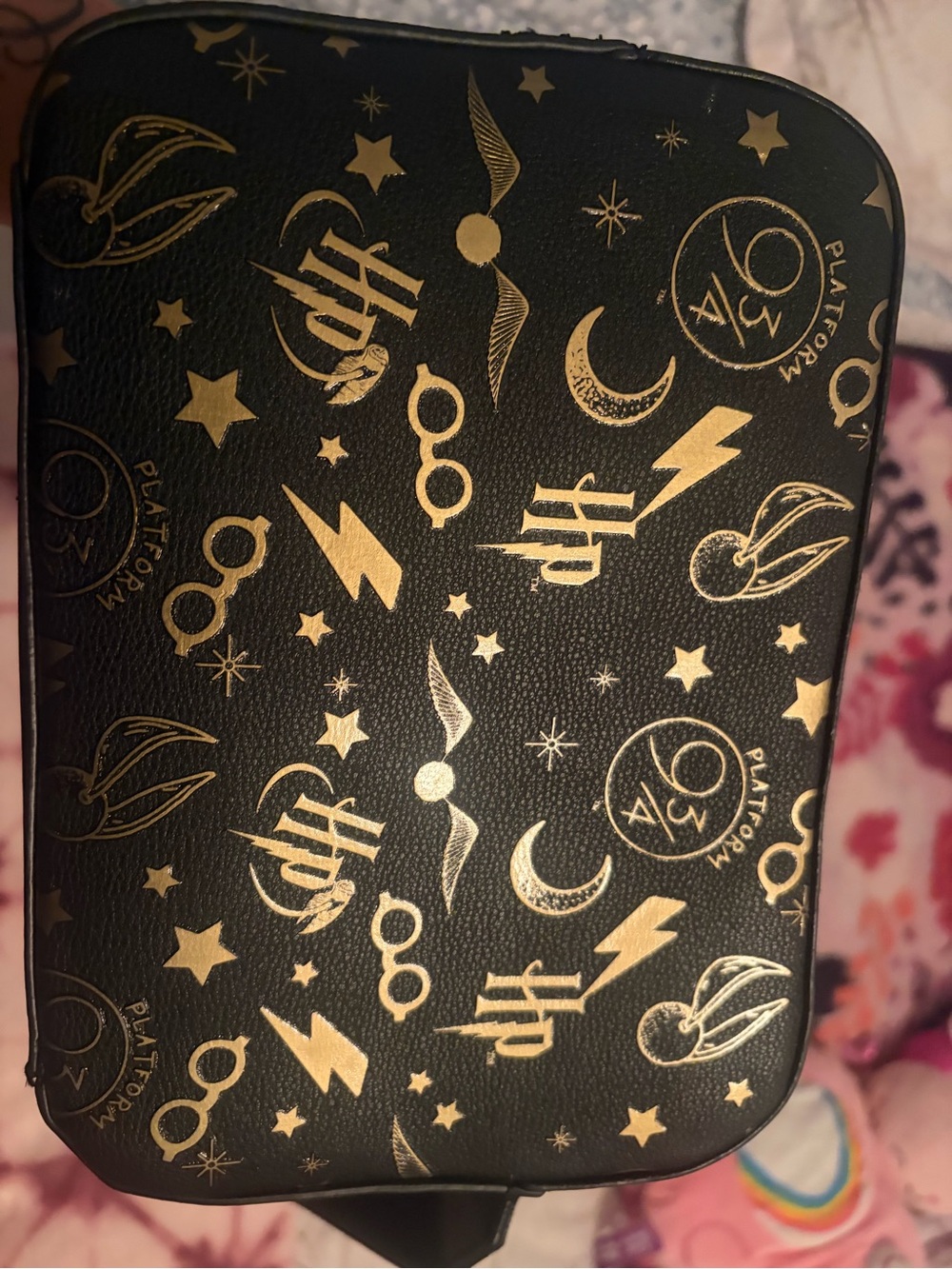 Black & Gold Wizard-Themed Crossbody Bag